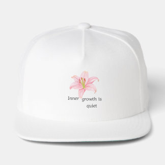 Pink Lily Flower Inner Growth Inspirational Snap Back Hat