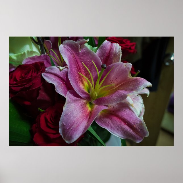 PINK LILY FLOWER POSTER (Front)