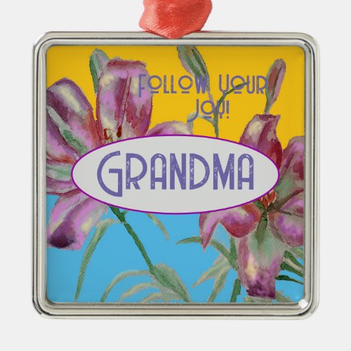 Pink Lily lillies art Grandma Name Decoration