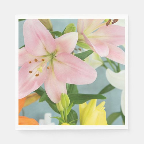 Pink Lily Luncheon Napkin 