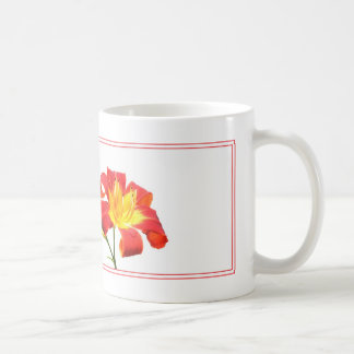 Pink Lily on White Coffee Mug