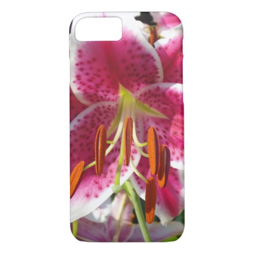 Pink lily pink floral pink flower tropical flower iPhone 87 case