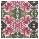 Pink lily pink floral pink flower tropical flower fabric