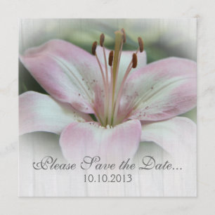 Pink Lily Save-the-date Save The Date