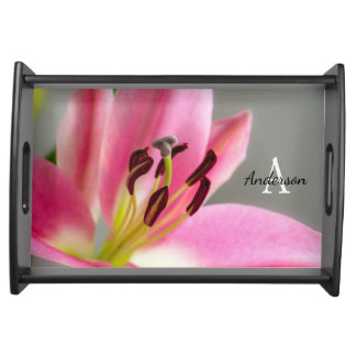 Pink Lily Serving Tray