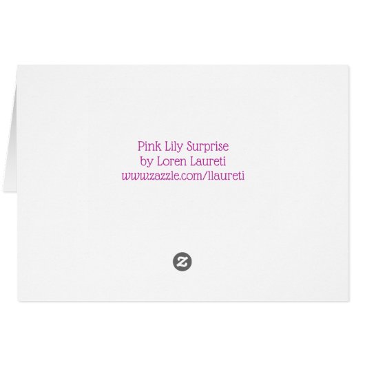 Pink Lily Surprise (Back Horizontal)