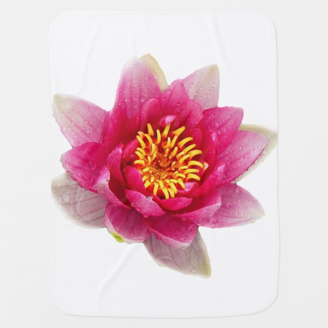 Pink Lily Swaddle Blanket (Front)