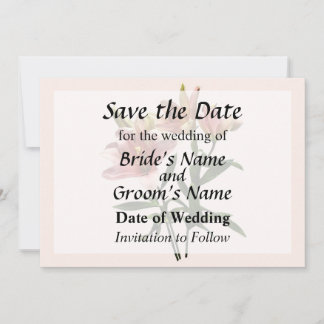Pink Lily Trio Save the Date