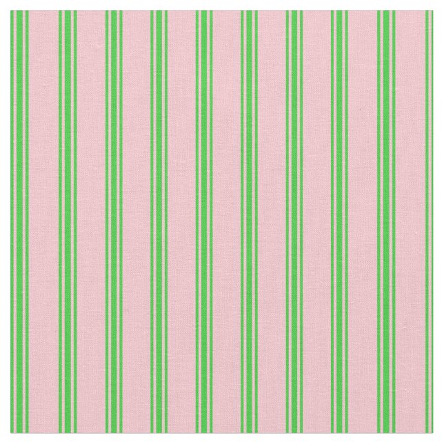Pink & Lime Green Lines Fabric (Close Up)
