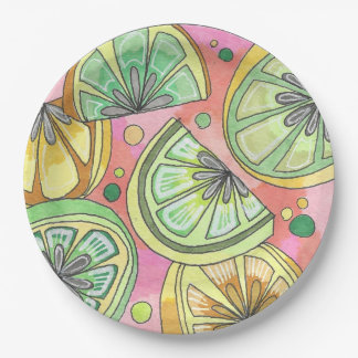 Pink Limey Paper Party Plate