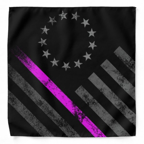PINK LINE Breast Cancer Betsy Ross Flag Bandana