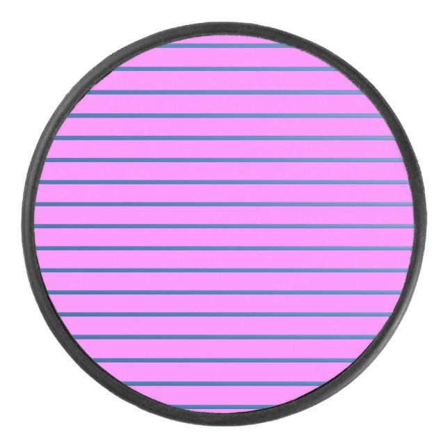 Pink Lined  Hockey Puck (Front)