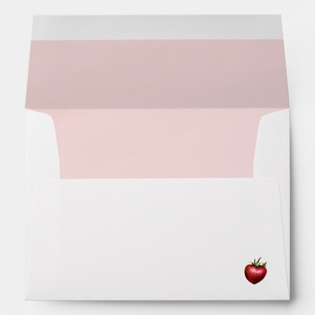 Pink Lined Strawberry Envelope (Back (Bottom))