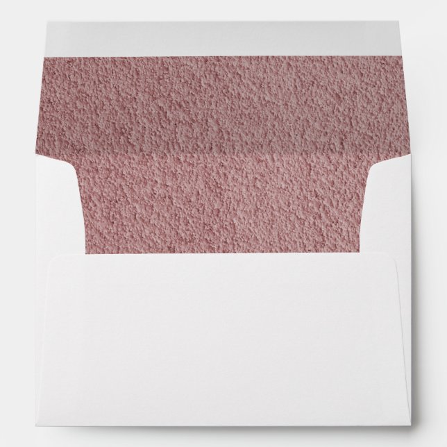 Pink lined white background envelope (Back (Bottom))