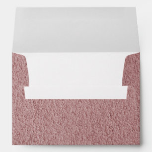 Pink lined white background envelope