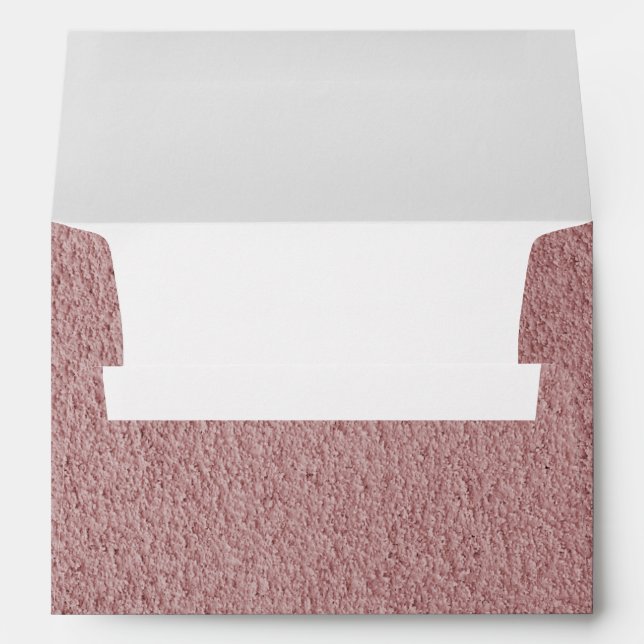 Pink lined white background envelope (Back (Bottom))