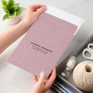 Pink Linen Texture    Envelope Mailers
