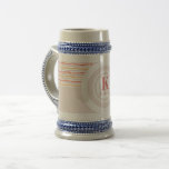 Pink lines beer stein
