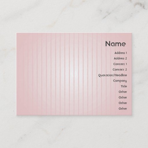 Customizable Pink Lines - Chubby Business Card Template