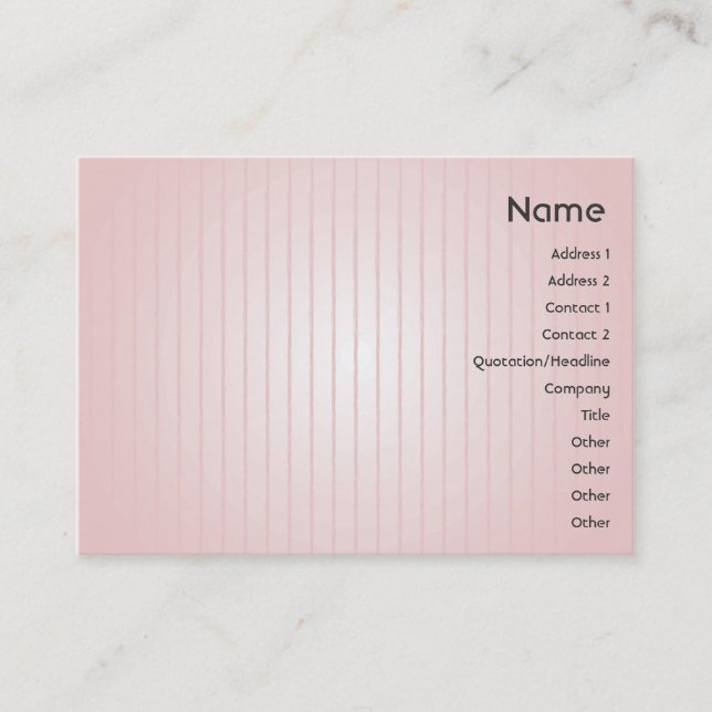 Pink Lines - Chubby Business Card (Front)