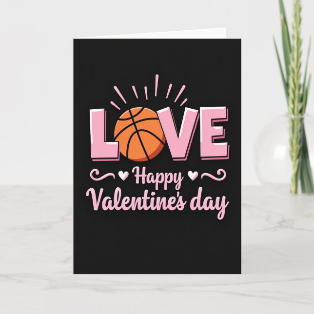 Pink Lines Love Basketball Card (Front)