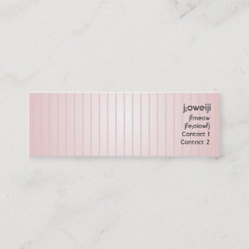 Pink Lines - Skinny Mini Business Card by ZazzleProfileCards at Zazzle