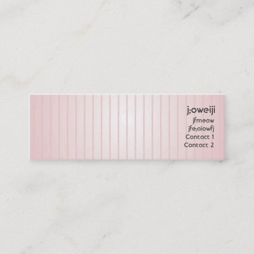 Pink Lines - Skinny Business Card