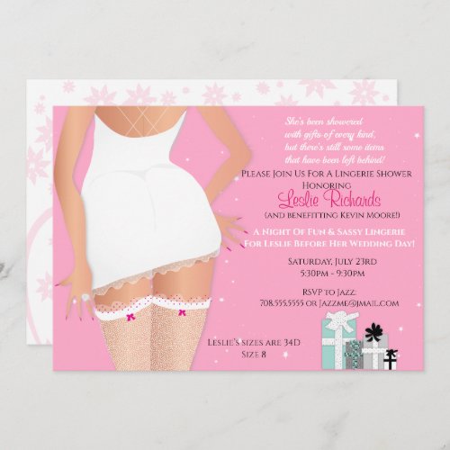 Pink Lingerie Bridal Shower Invitation