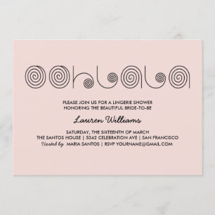 Pink Lingerie Shower Invitations Ooh La La