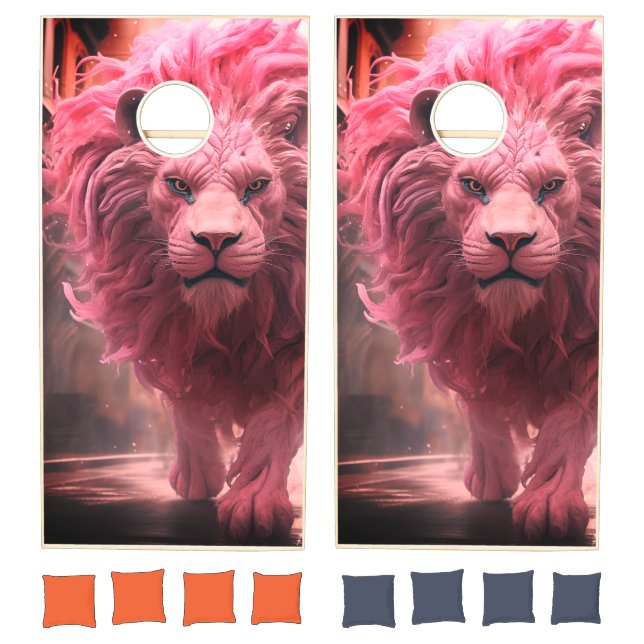 Pink Lion Cornhole Set (Set)