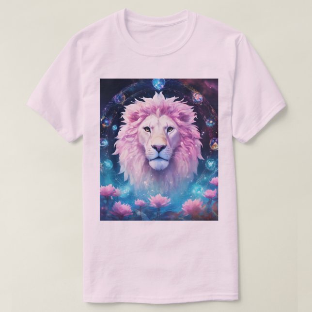 Pink Lion Peaceful lion T-Shirt (Design Front)