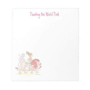 Pink Lion Tablet Notepad