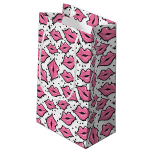 Pink Lip Kiss Lipstick & Beauty Supply Distributor Small Gift Bag