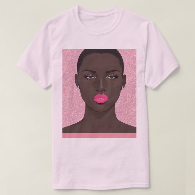 Pink Lip Stick T-Shirt (Design Front)