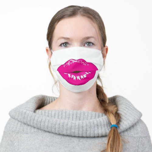 Pink Lips Adult Cloth Face Mask