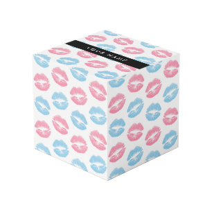Pink Lips, Blue Lips, Kiss, Your Name, Personalise Cube
