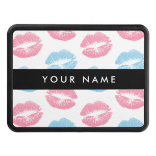 Pink Lips, Blue Lips, Kiss, Your Name, Personalise Hitch Cover