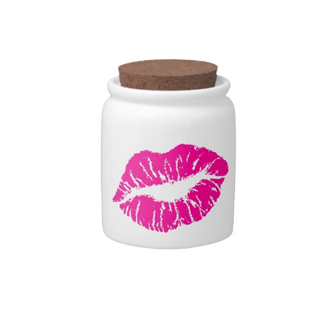 Pink Lips Candy Jar (Front)