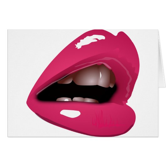 pink lips cards (Front Horizontal)