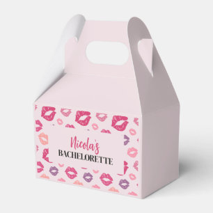 Pink Lips Kiss Bachelorette Party Favor Box