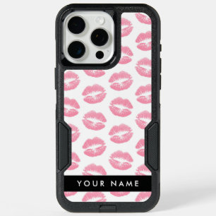 Pink Lips, Kiss, Lipstick, Your Name, Personalise iPhone 15 Pro Max Case