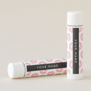 Pink Lips, Kiss, Lipstick, Your Name, Personalise Lip Balm