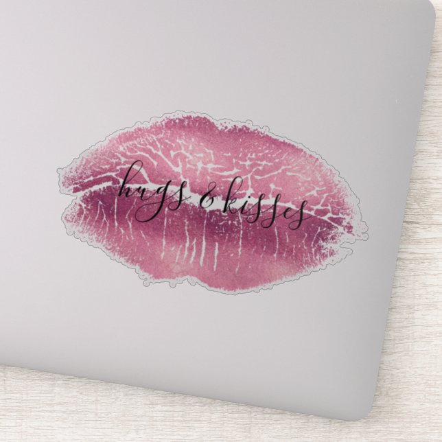 Pink Lips Kiss Sticker (Detail)
