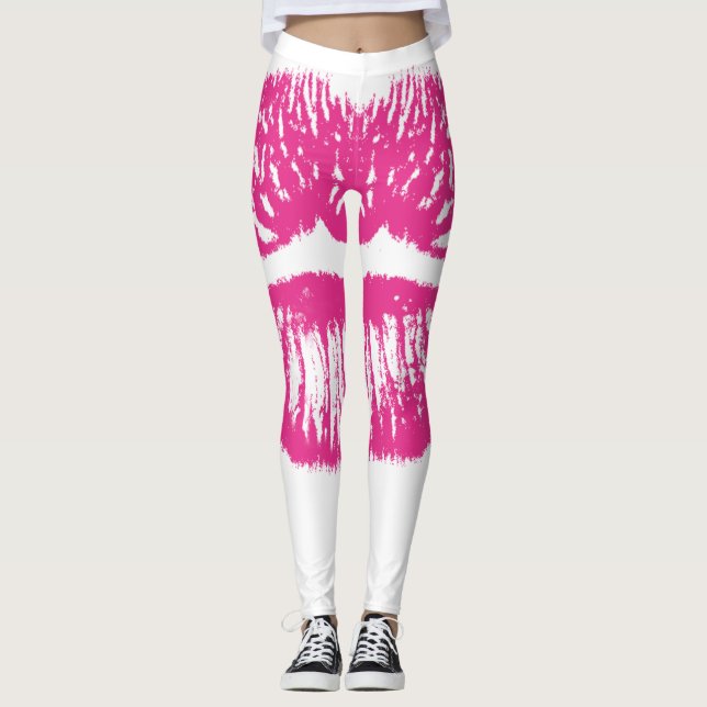 Pink Lips Leggings (Front)