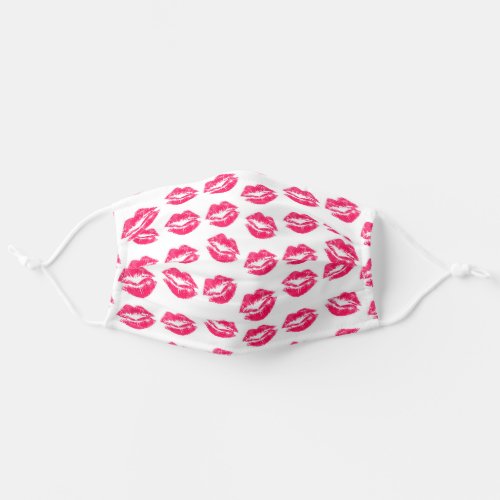 Pink Lips Lipstick Mark Adult Cloth Face Mask