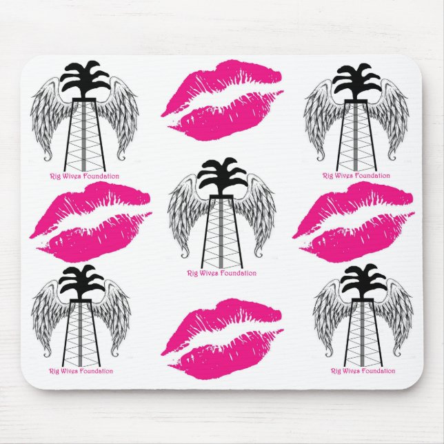 Pink Lips Mouse Pad (Front)