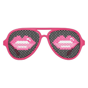 Pink lips party shades kissy kiss sunglasses