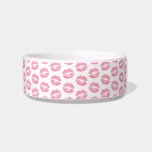 Pink Lips, Pattern Of Lips, Pink Lipstick, Kiss Bowl<br><div class="desc">Elegant,  stylish and sophisticated pattern with pink lips on white background. Modern and trendy gift,  perfect for the makeup lover in your life.</div>