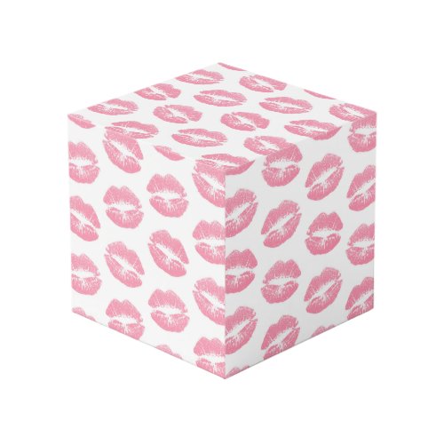Pink Lips Pattern Of Lips Pink Lipstick Kiss Cube