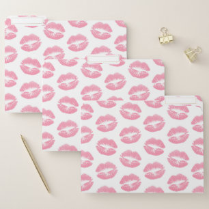 Pink Lips, Pattern Of Lips, Pink Lipstick, Kiss File Folder